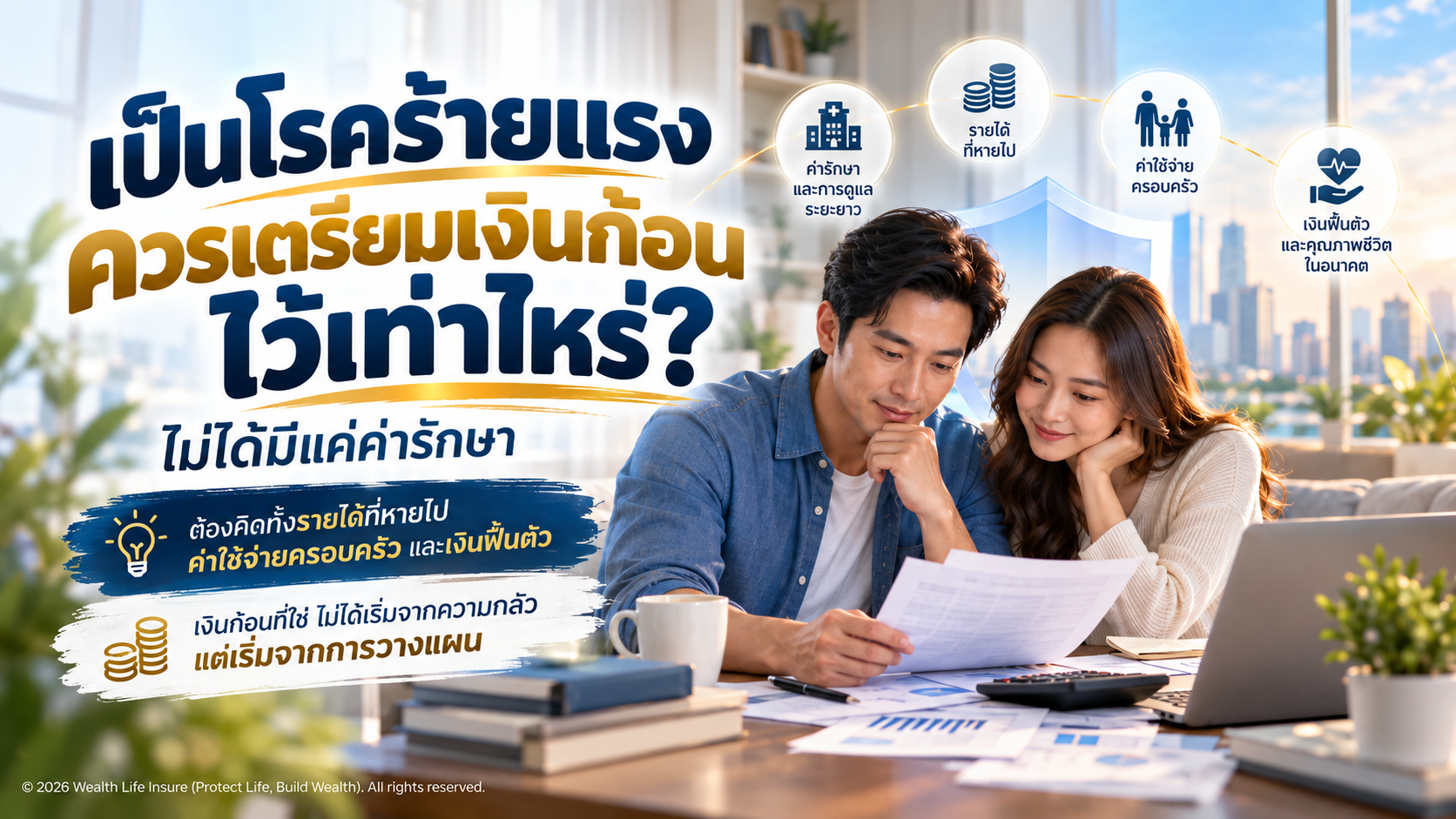 เป็นโรคร้ายแรงไม่ได้มีแค่ค่ารักษา แล้วควรเตรียมเงินก้อนไว้เท่าไหร่