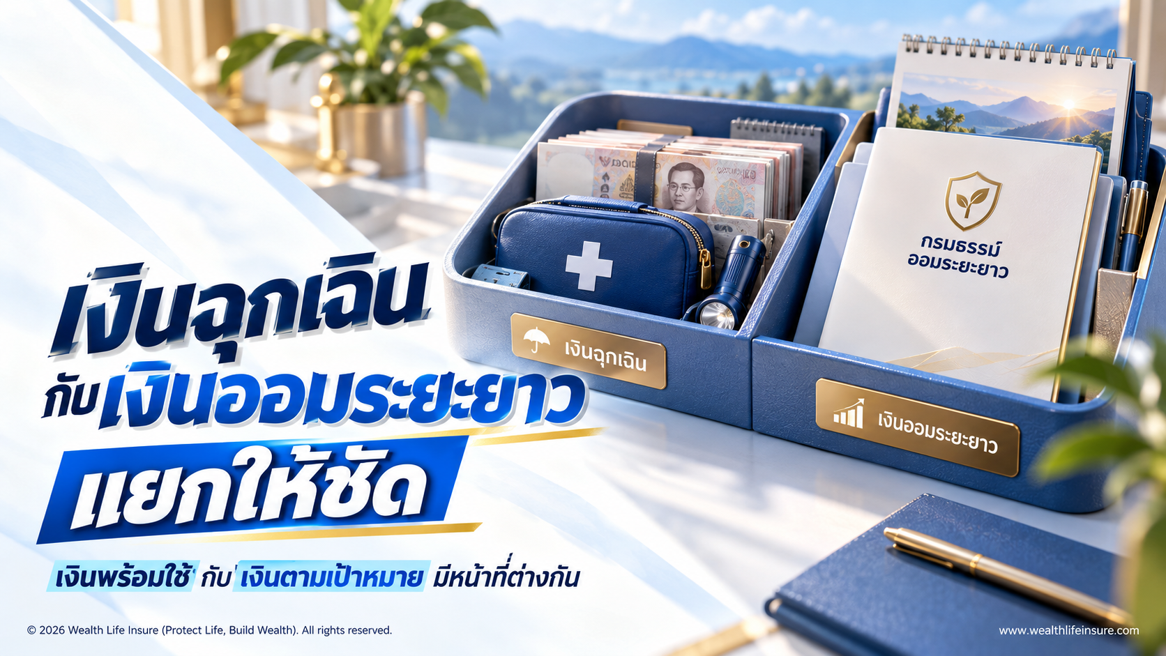 เงินฉุกเฉินกับประกันออมทรัพย์ ควรแยกเงินอย่างไร?
