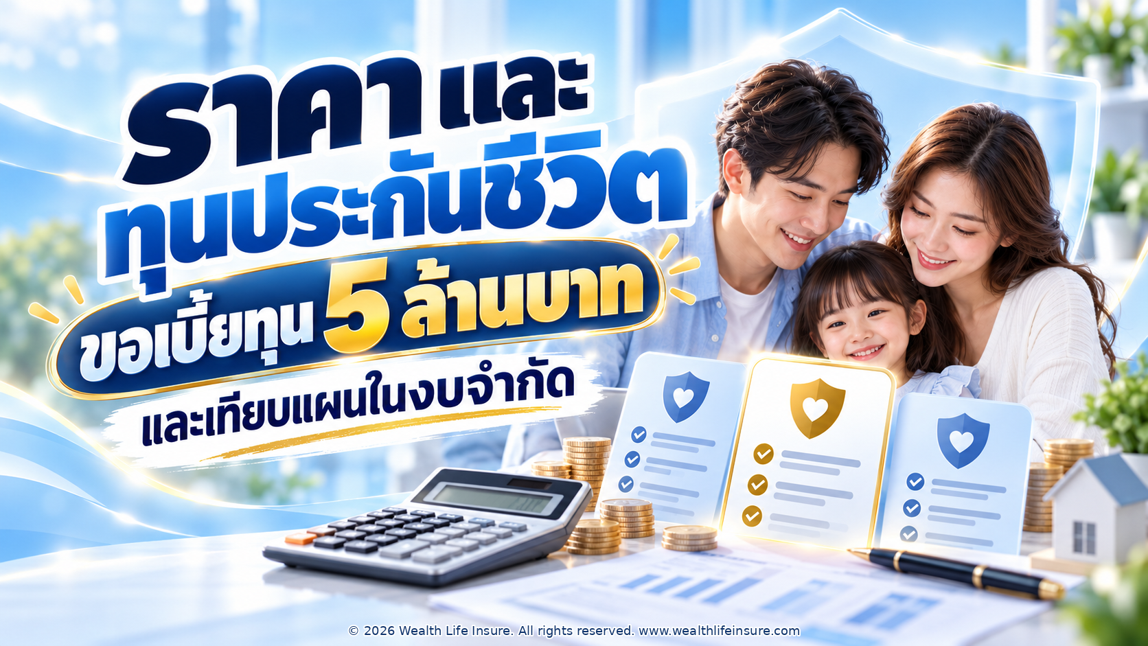 ประกันชีวิตทุน 5 ล้านบาท เบี้ยเท่าไหร่? เทียบทุนกับงบอย่างไรให้คุ้มครองพอ